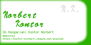 norbert kontor business card